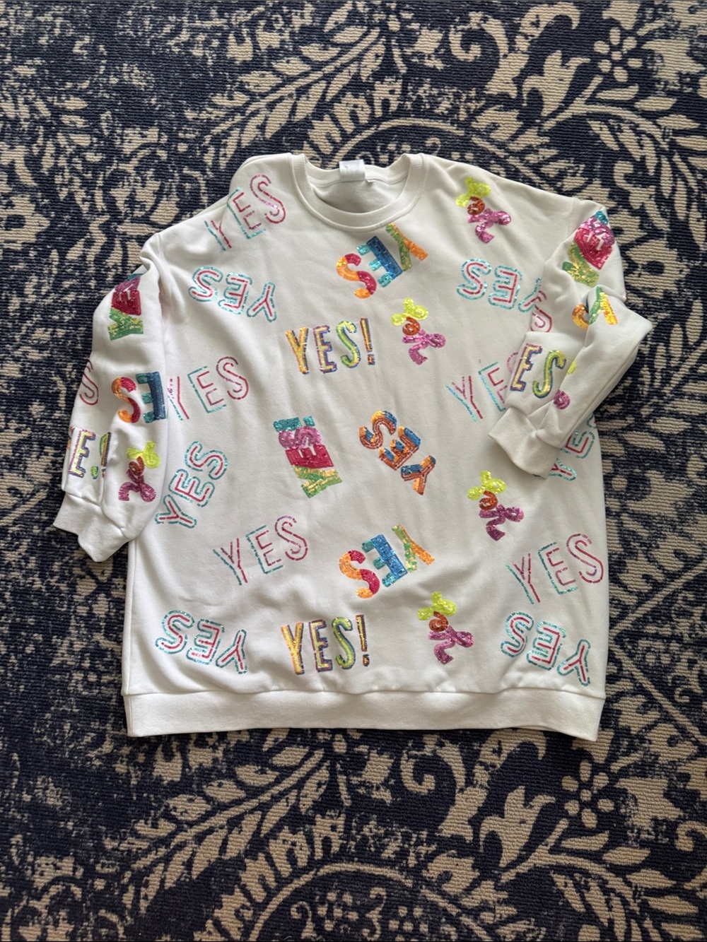 Queen of sparkles long sweatshirt